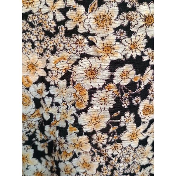 Patrons Of Peace Blouse Womens Large Floral Peasant Front Tie Cottage Core Top - Picture 6 of 8